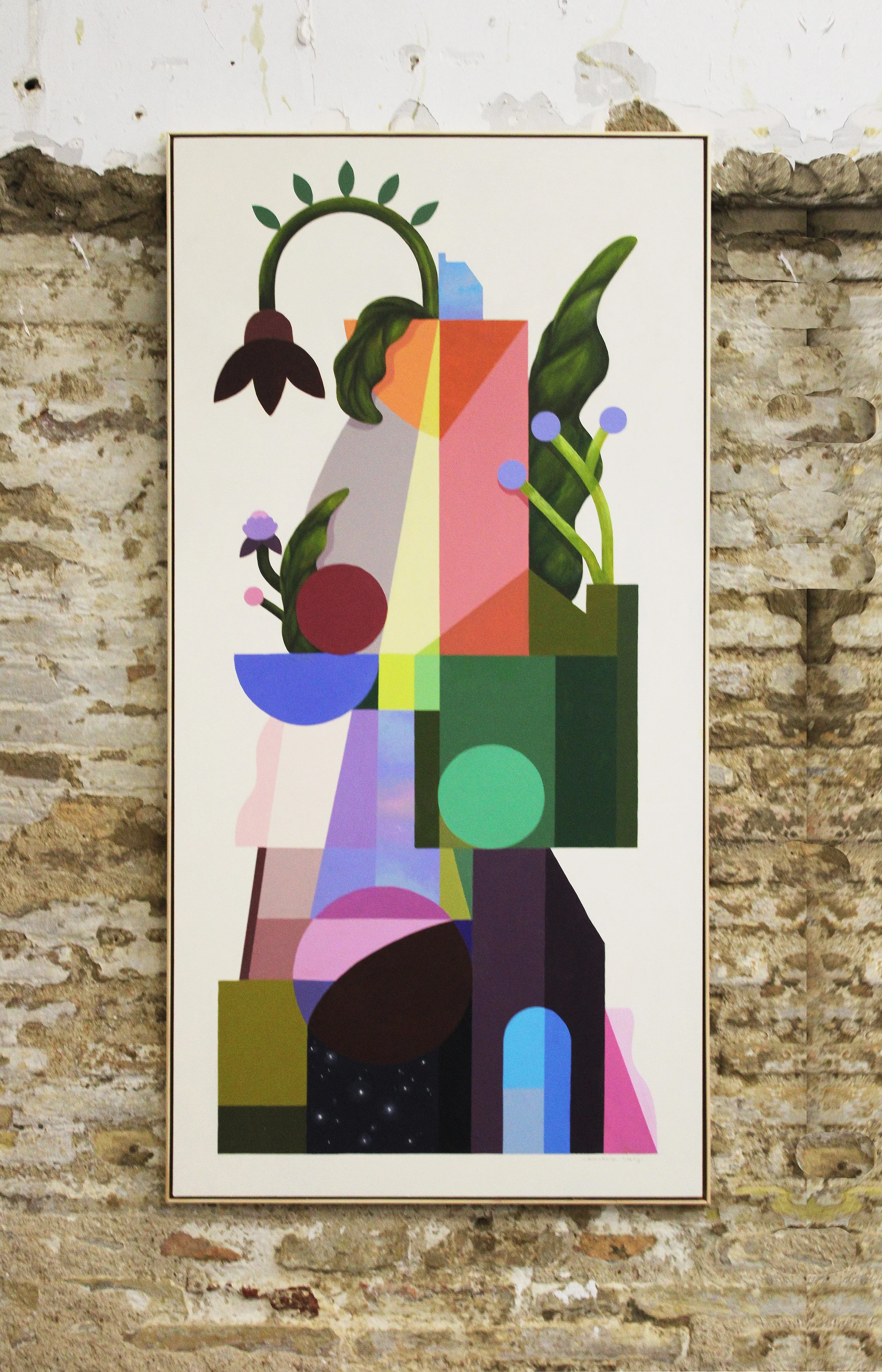  “Love is a house,” 2024, (60 × 120 cm), pintura acrílica sobre madera   Colección privada  