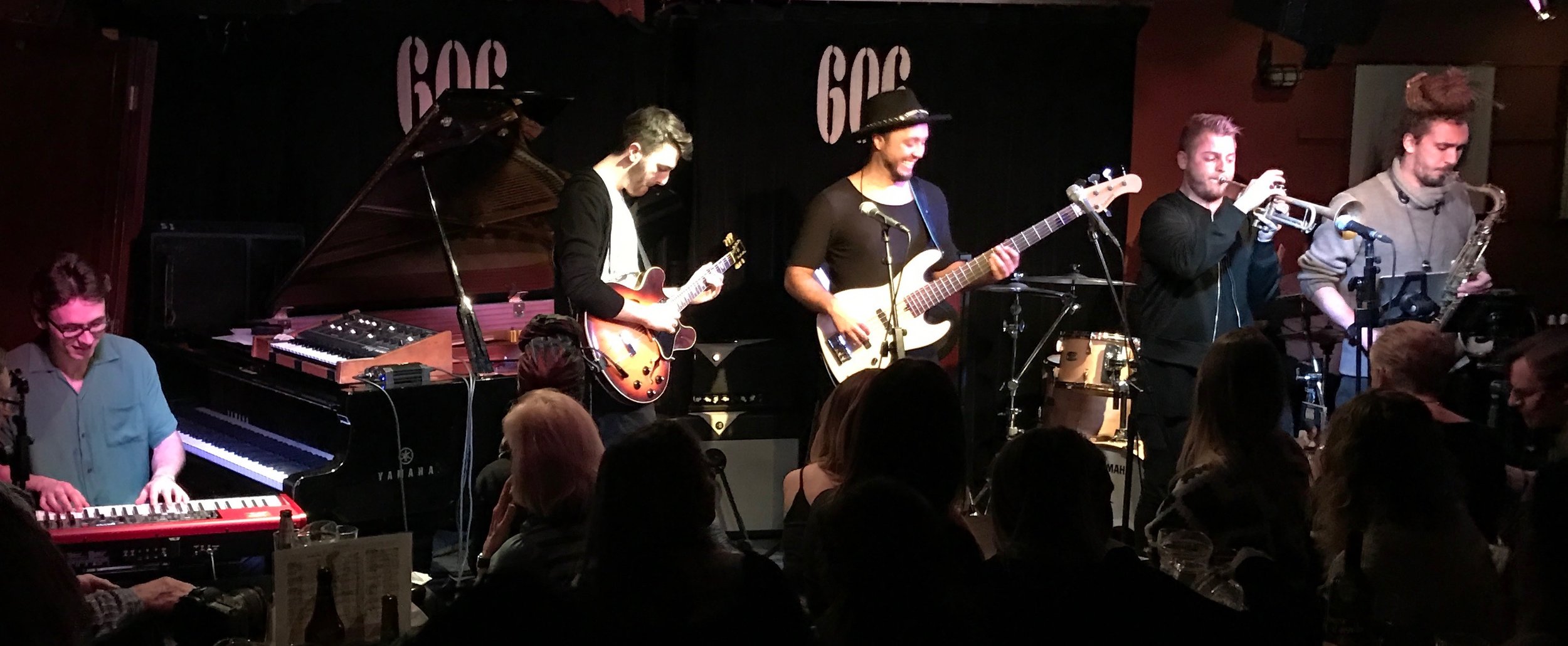 J Stevenson-Oliver / keys, Mikayl Dawood / guitar, M Dos Santos / bass, C Silva / drums, J Mathod / trumpet, G Virgilio Pribetti / saxes.