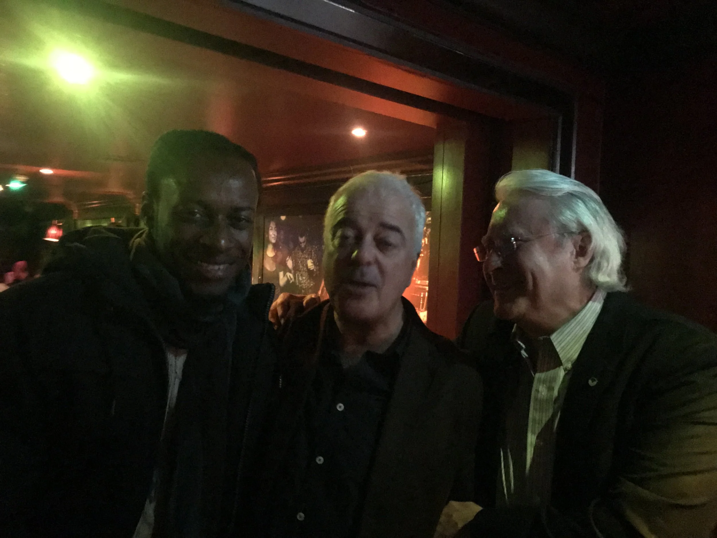 Jonathan Arendt, former CEO of Jazz FM, celebrating the next generation of the station with Martin Hummel.