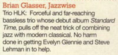 Brian Glasser chooses Trio HLK’s album.