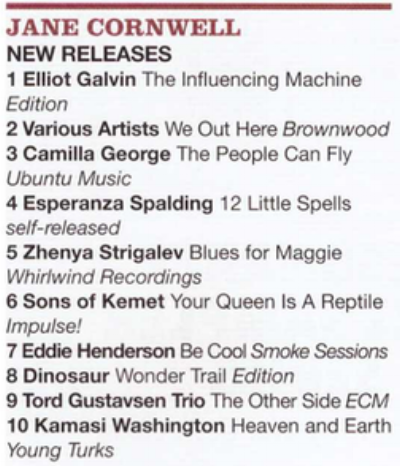 Jane Cornwell selects Camilla George’s latest release.