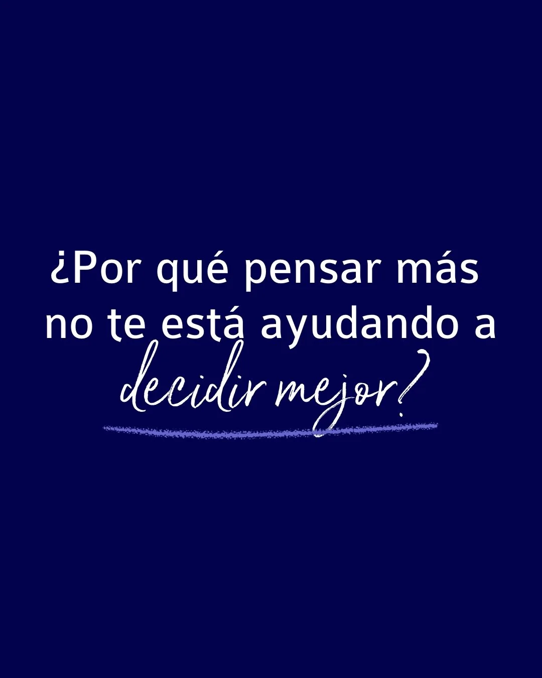Nos ense&ntilde;aron a pensar m&aacute;s cuando algo no est&aacute; claro.

Pero pensar sin estructura no siempre trae respuestas.
Muchas veces solo genera m&aacute;s ruido.

La claridad no llega d&aacute;ndole vueltas a algo en tu mente,
sino cuando