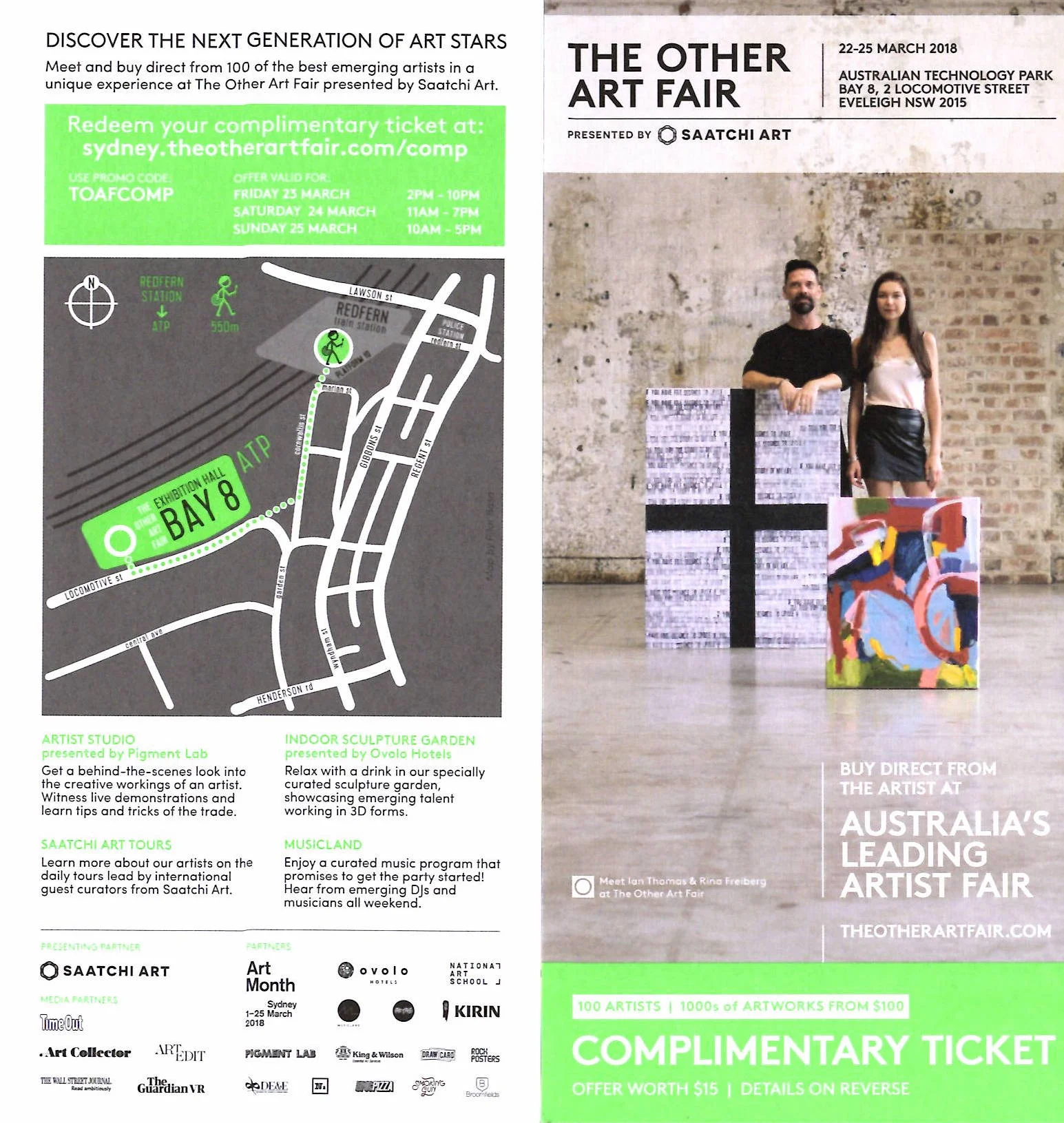 TOAF Complimentary Ticket - Sydney  2018