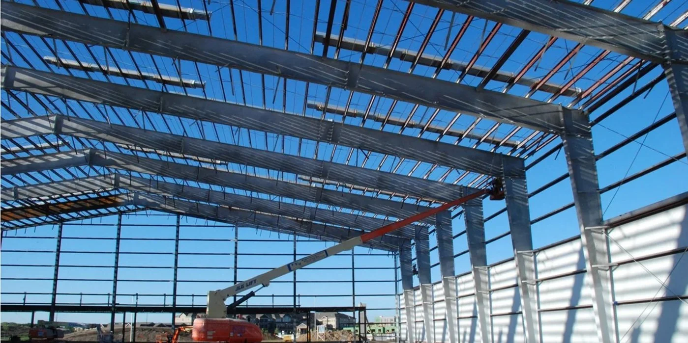 Ballpark Commons, Steel Building in Construction