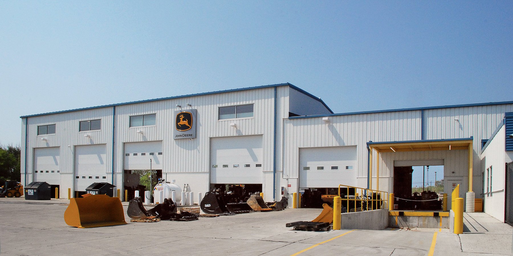 Wisconsin metal building expansion for tractor service facility