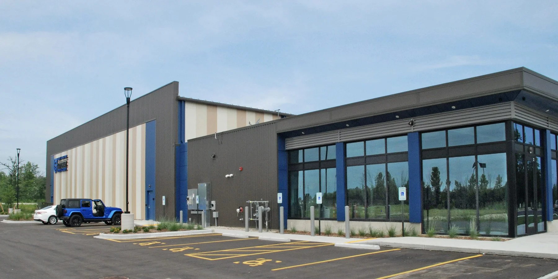 Steel building athletic facility in Wisconsin by Redhawk Metal Buildings