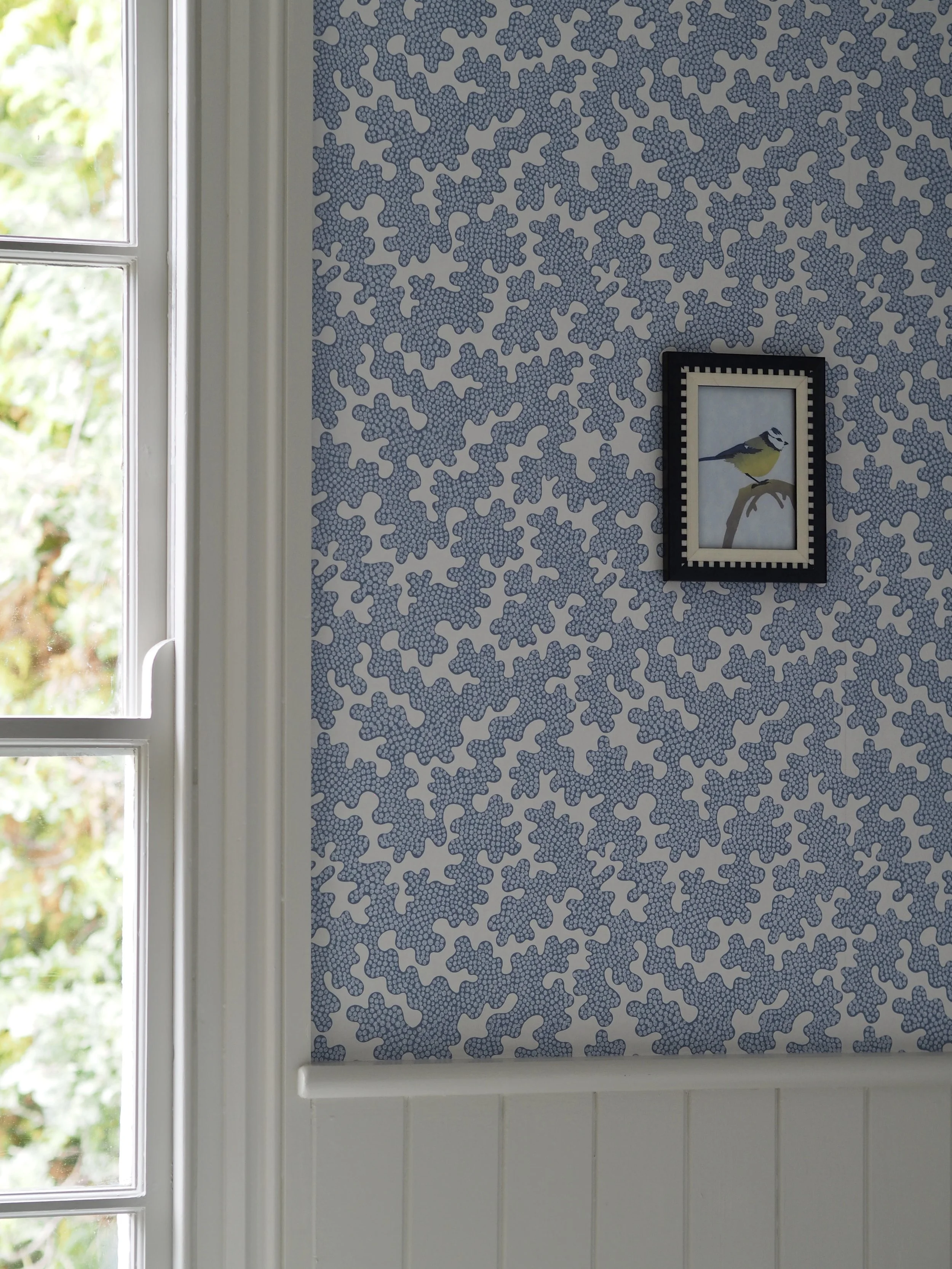 Blue Bathroom Makeover With Chequerboard Floor