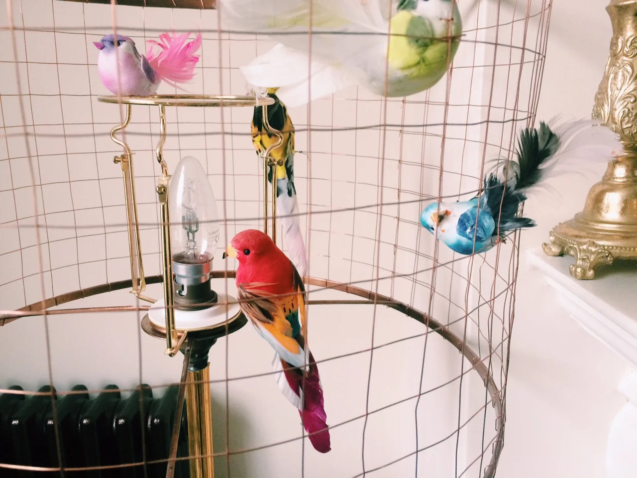 DIY Bird Cage Lamp Shade