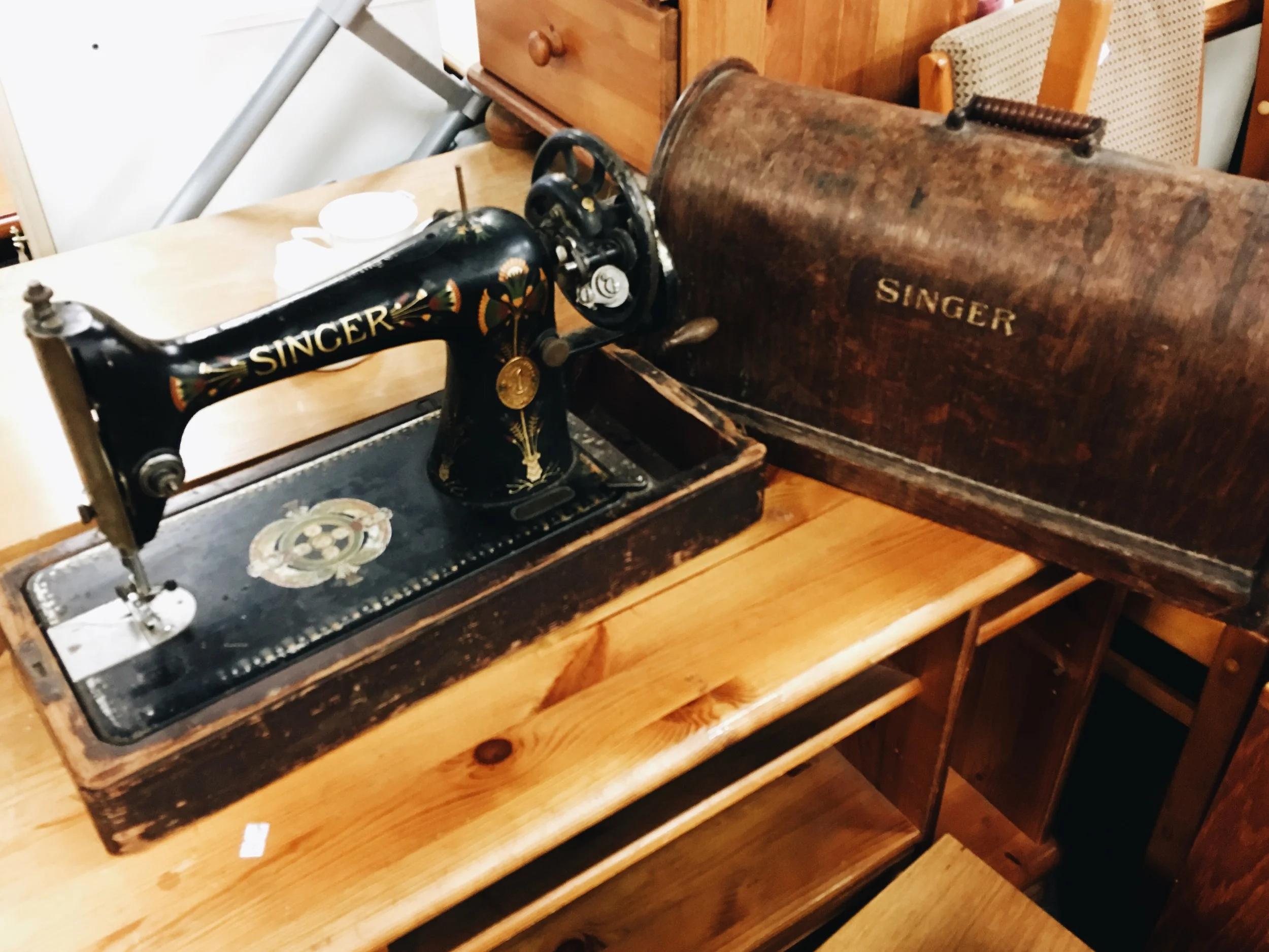 If you have space to display interesting items in your home, then you could find some real treasures for cheap, like this Singer sewing machine.