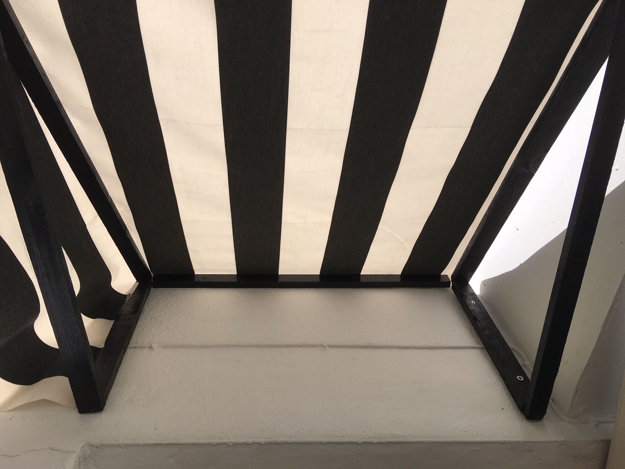 This is how your awning structure should look from underneath.