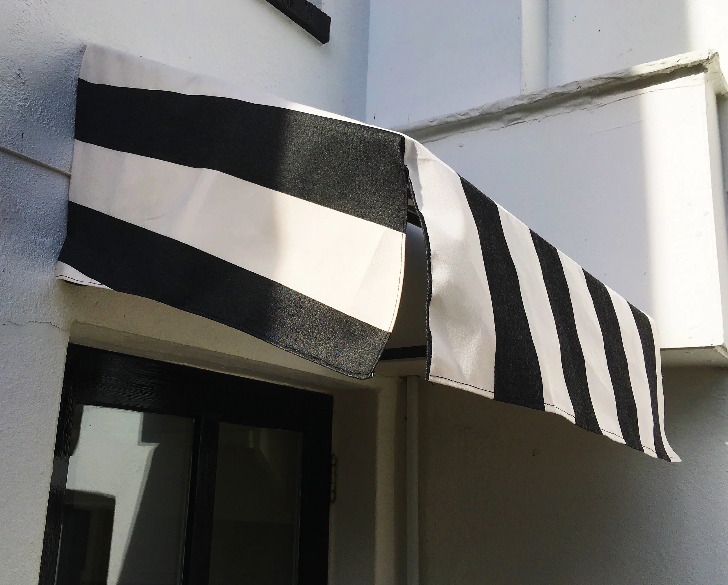 The completed DIY awning.