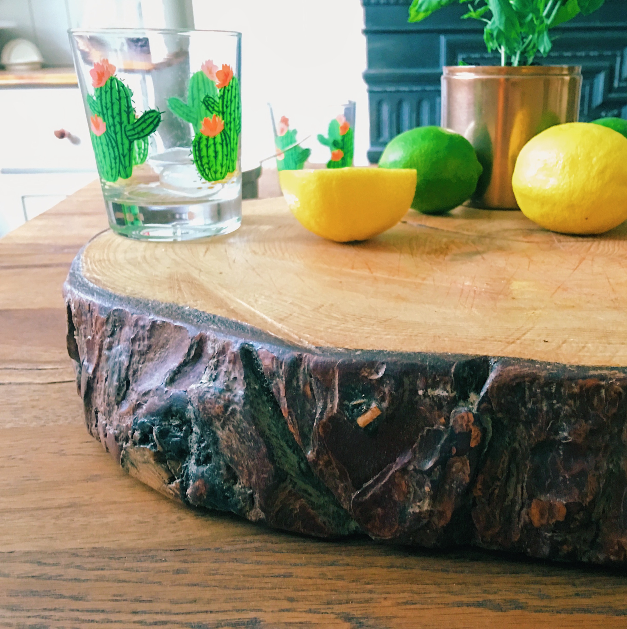 Oak cutting board Small cheese charcuterie board Natural wood coaster
