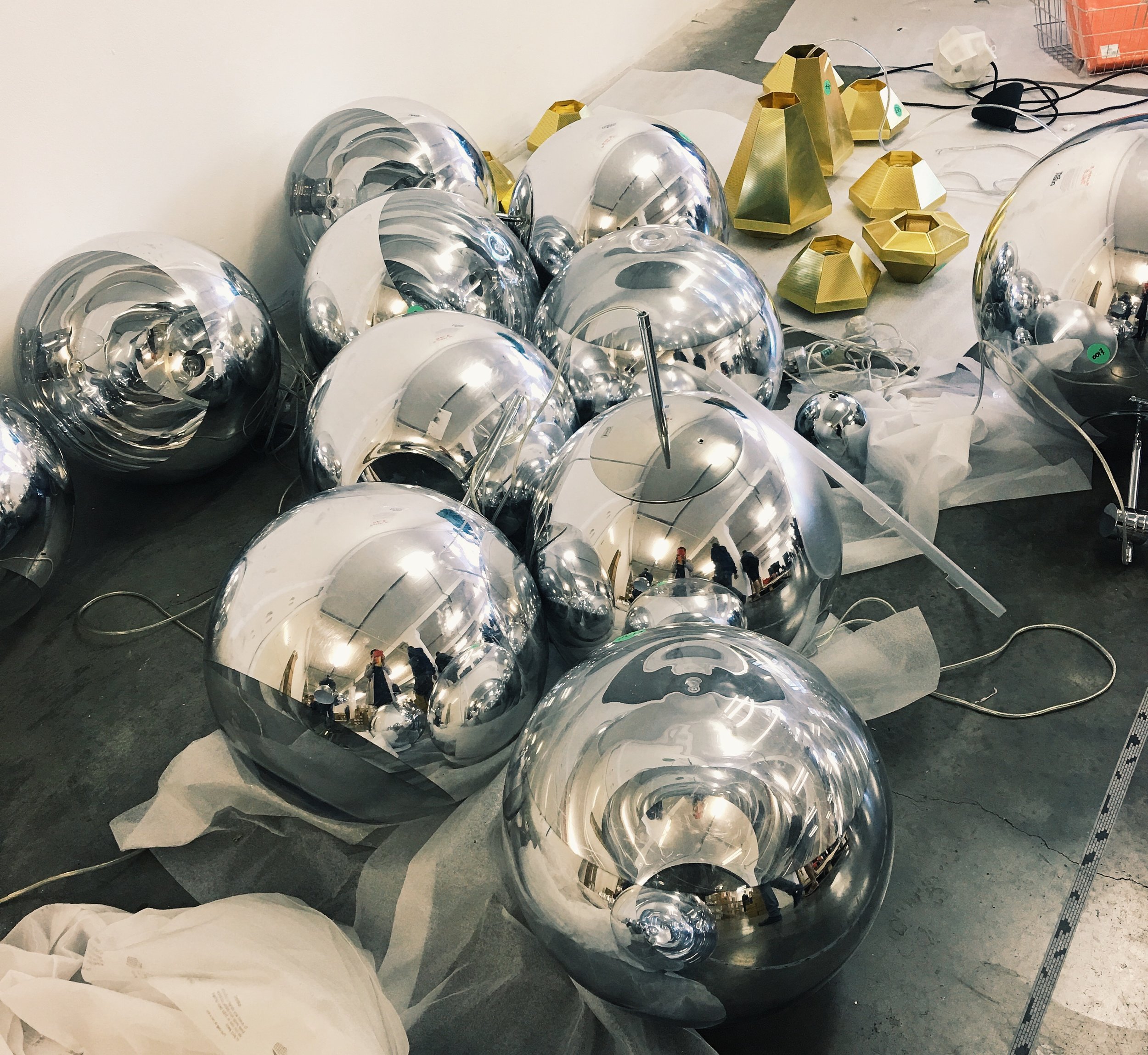 The large Mirror Ball Pendant Lights were £100 each rather than £440. Cell Pendants were £30-£50 rather than £275.