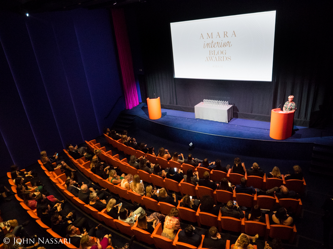 The presentation room in all its blue and orange glory. Photo by John Nassari.