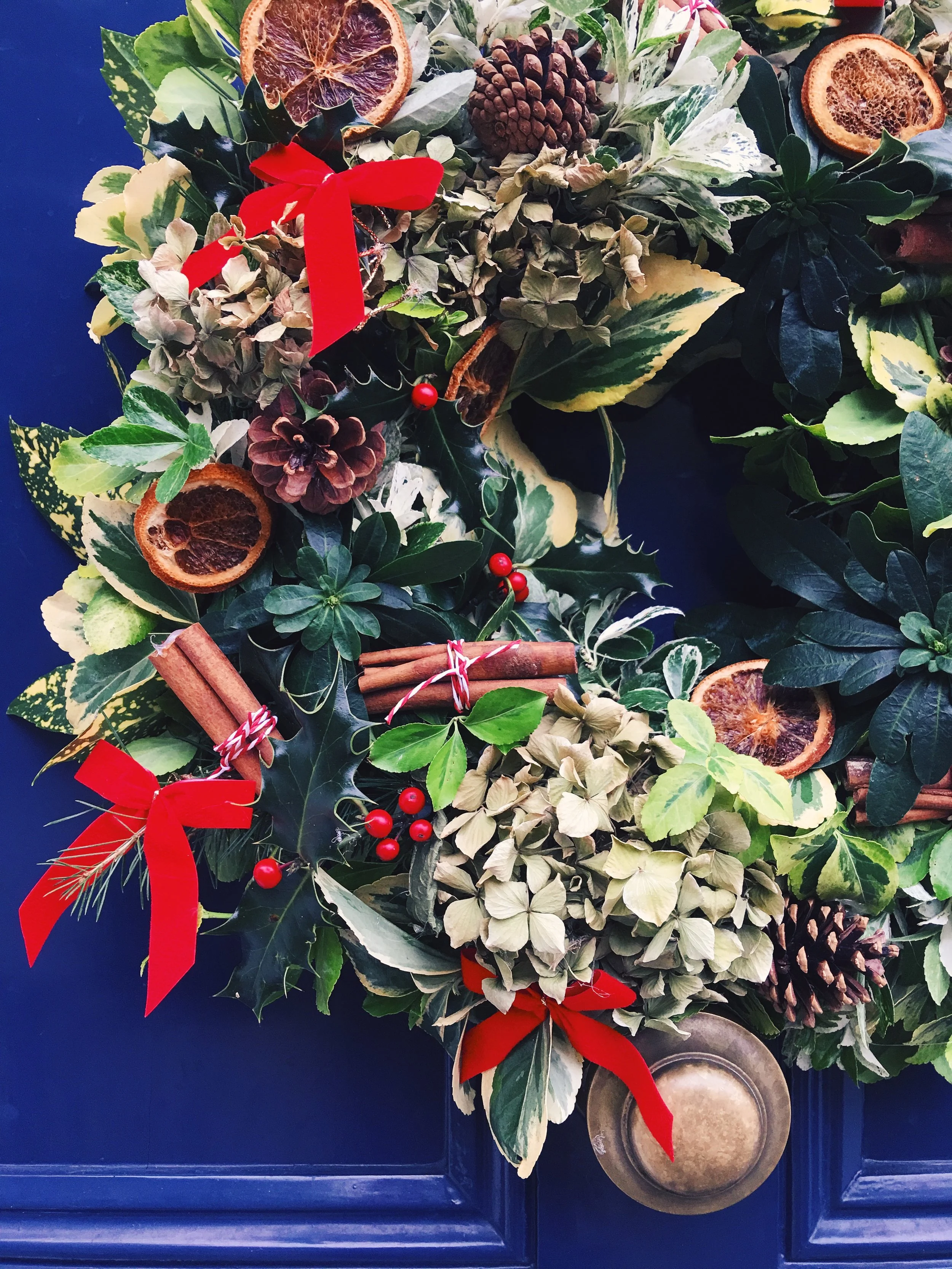 I always make my door wreath for Xmas. Learn how to make this wreath here.