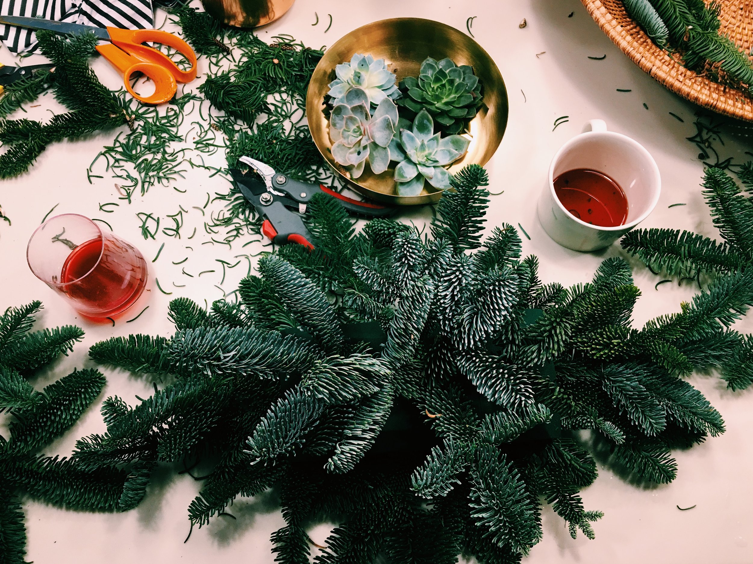 I find any Christmas craft is more enjoyable with multiple glasses of mulled wine!