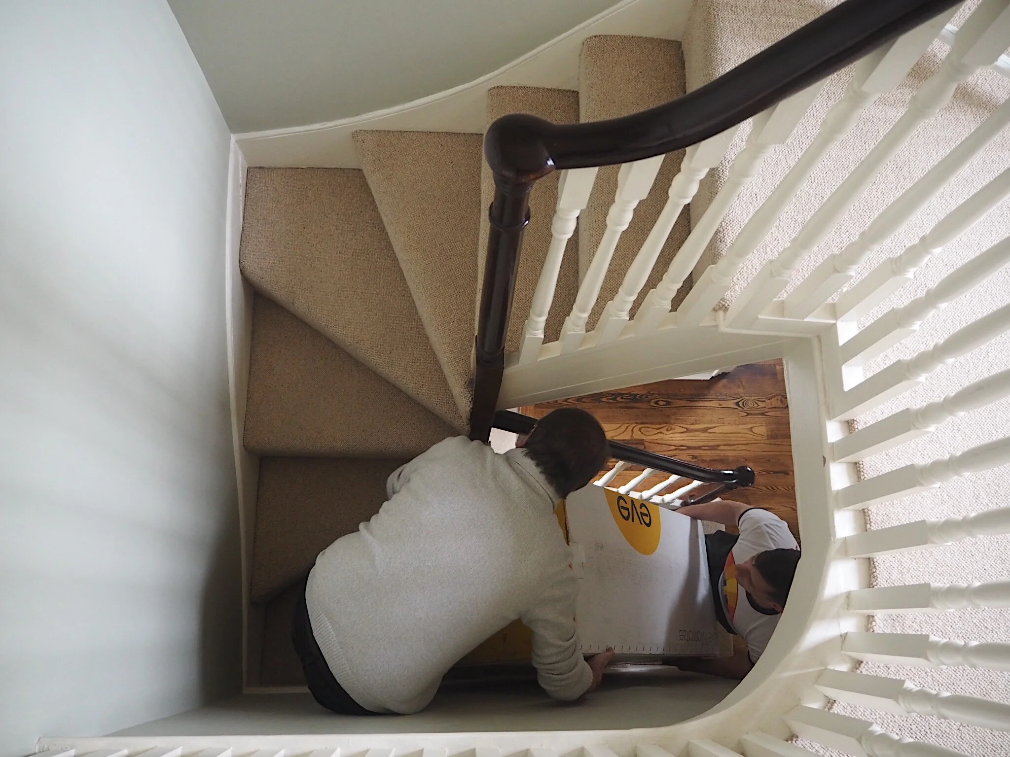 Getting the eve Mattress easily up the winding stairs....