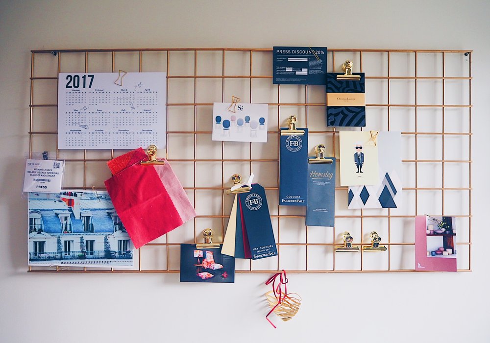 How To Diy A Gold Mesh Metal Wire Notice Board Melanie Lissack Interiors
