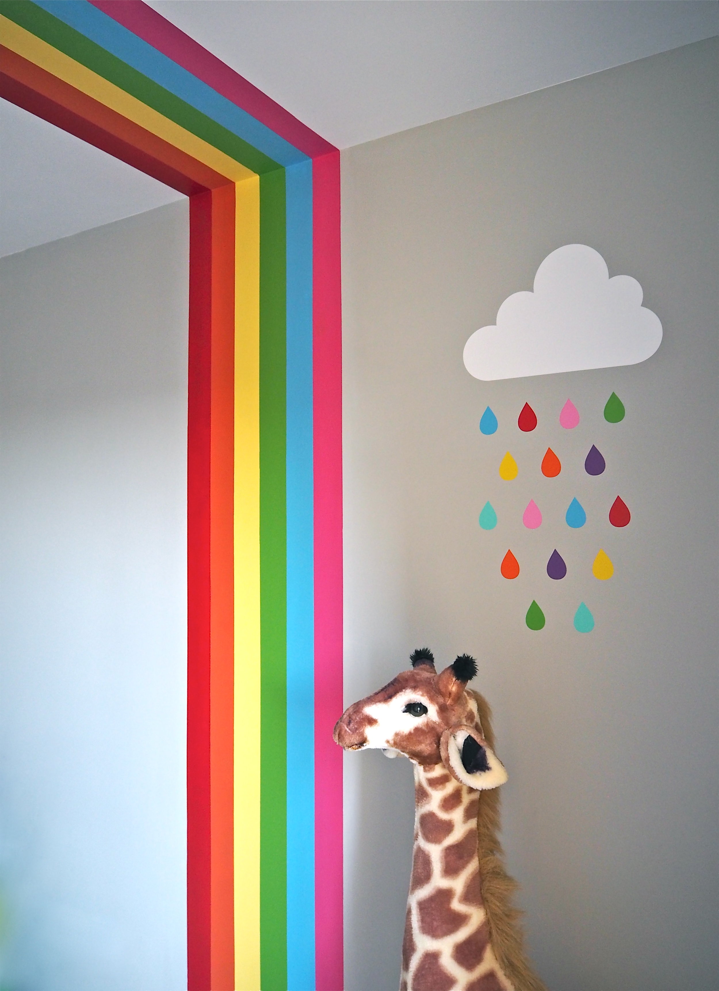 How To Diy A Rainbow Mural In Your Child S Room With Decorators