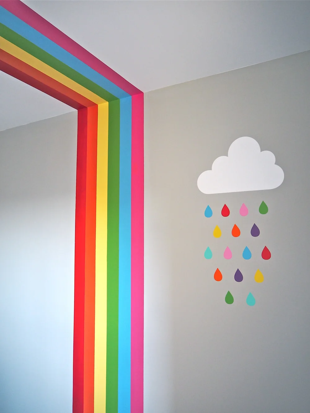 How to paint a rainbow on a wall How To Paint A Rainbow Stripe Wall Studio Diy