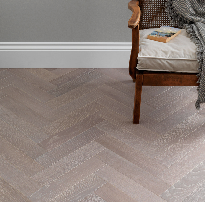 Goodrich sulka tammea suunniteltu lattia tikka lattia.  Bildkredit: hackspettgolv.