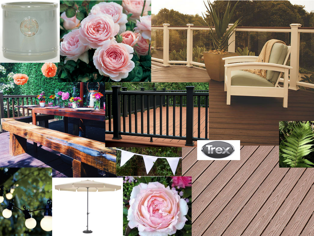 My mood board for the finished deck space.