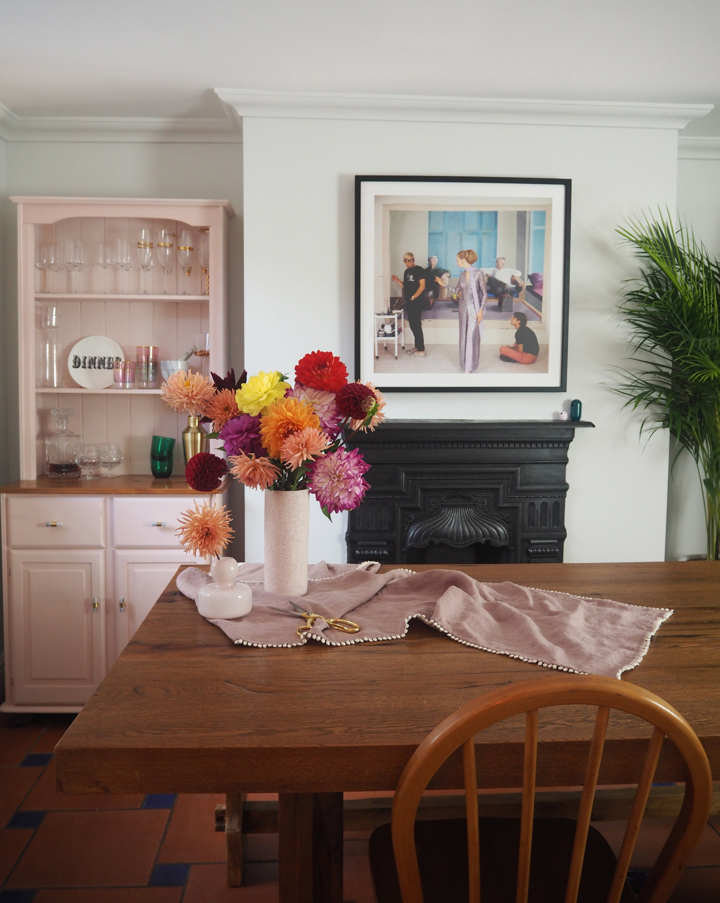 dining room decorated in sanderson paint