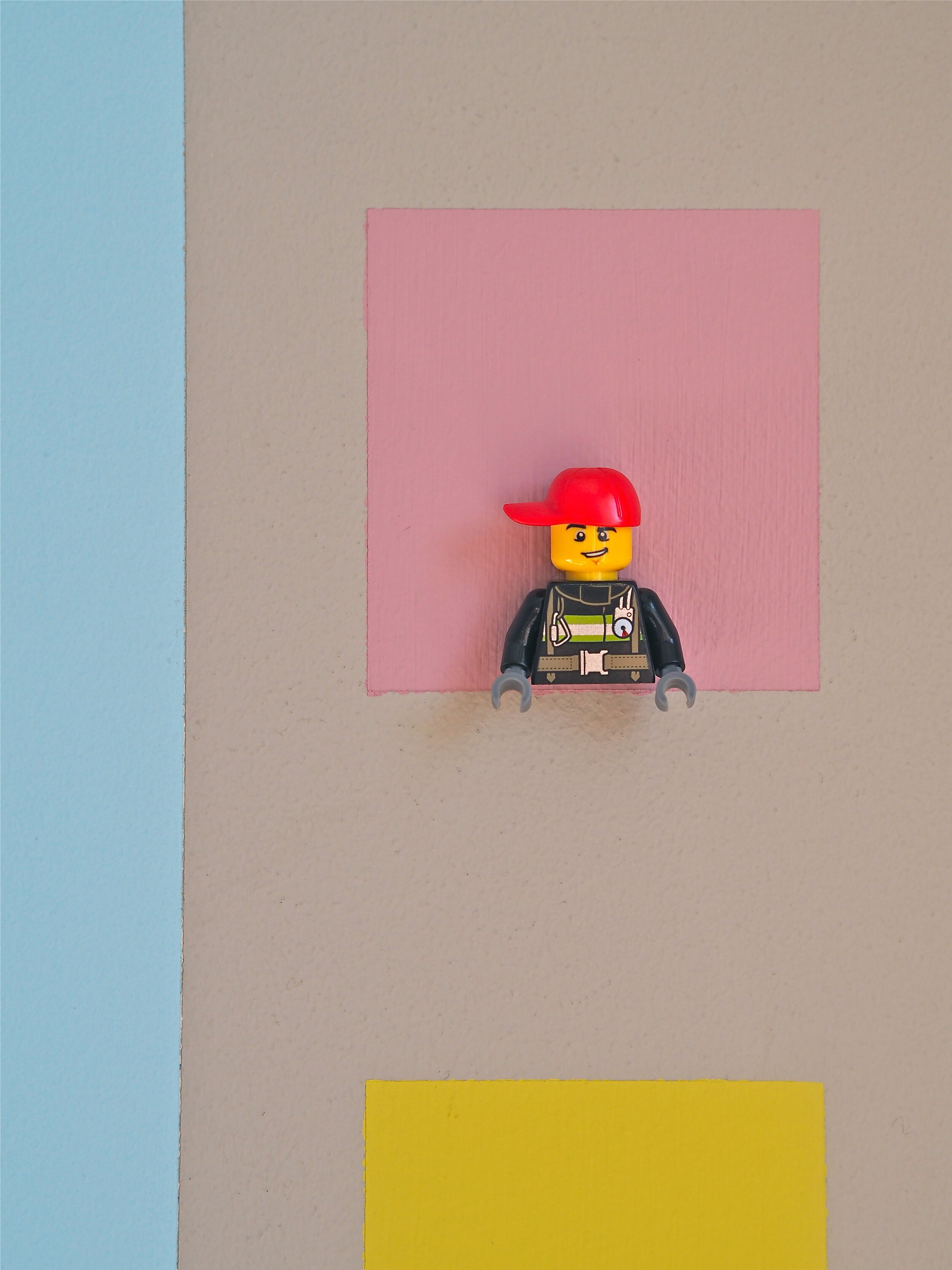 Lego figure wall mural