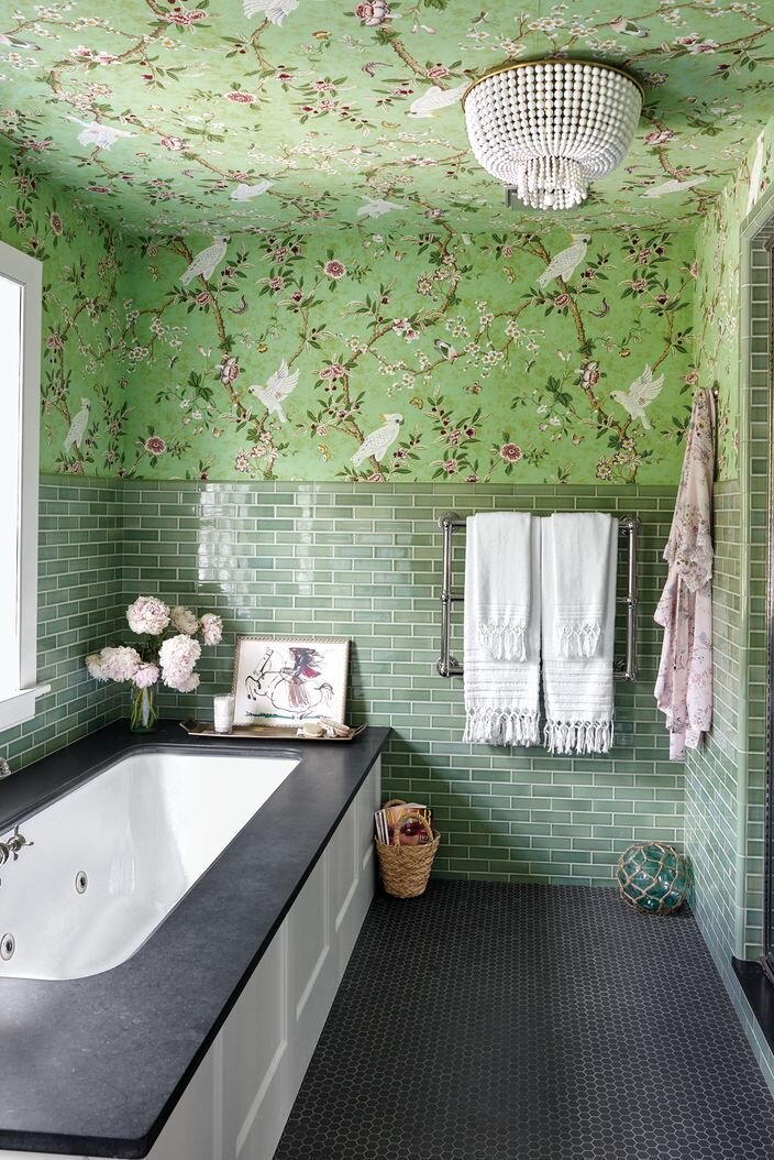 Featured image of post Bathroom Wallpaper B Q Who says you can t use wallpaper in bathrooms
