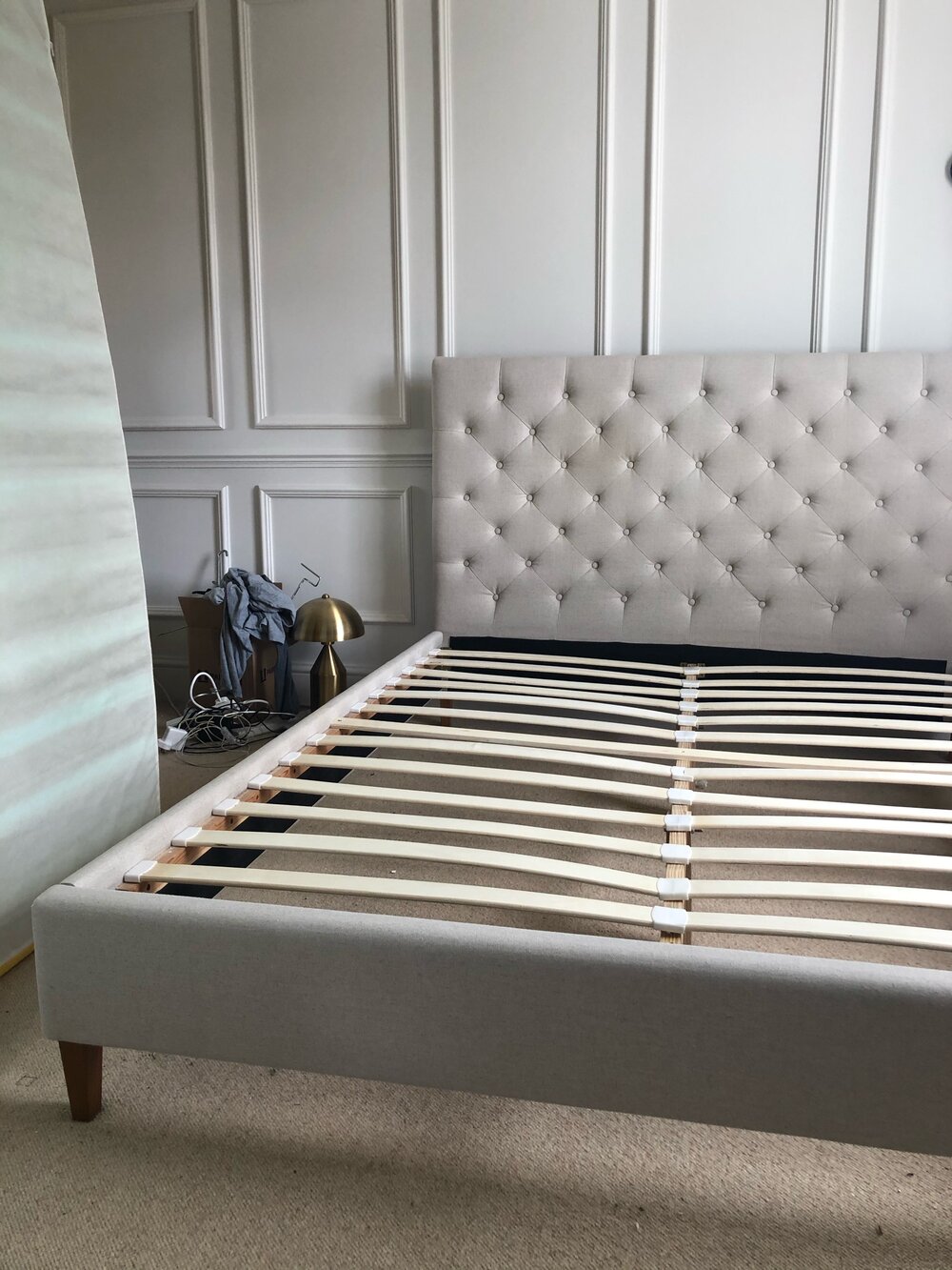How To Reupholster A Bed The Diy That, How To Cover A Bed Frame With Fabric