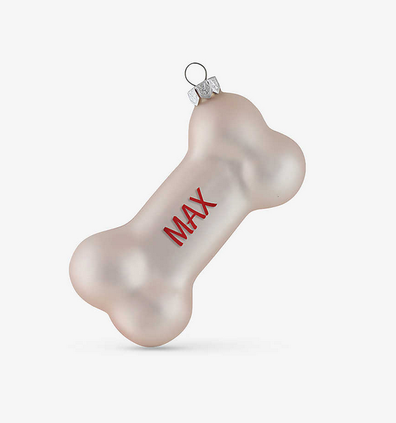 Personalised dog bone bauble, £12.50, Selfridges