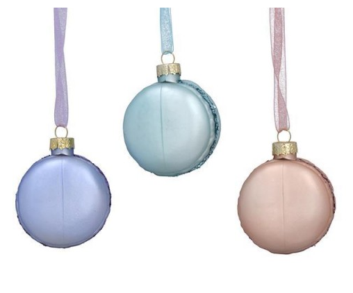 Pastel Macaroon Glass Decoration, £3.25 each, The Contemporary Home
