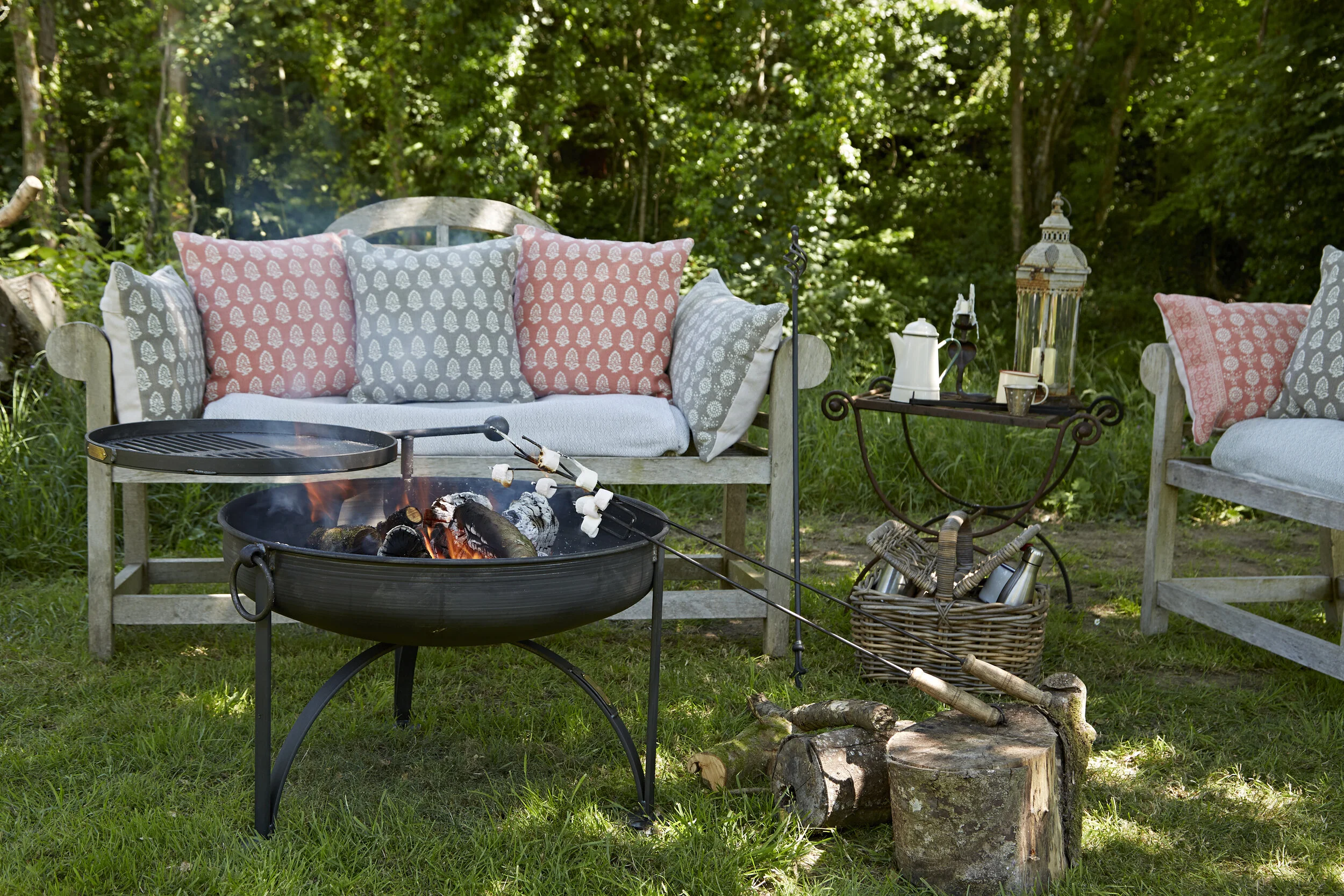 A range of cushions constructed from discarded plastic bottles by Weaver Green.