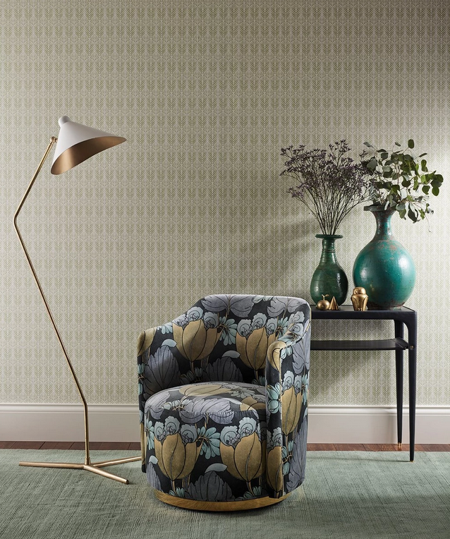Quill Wallpaper in Lichen
