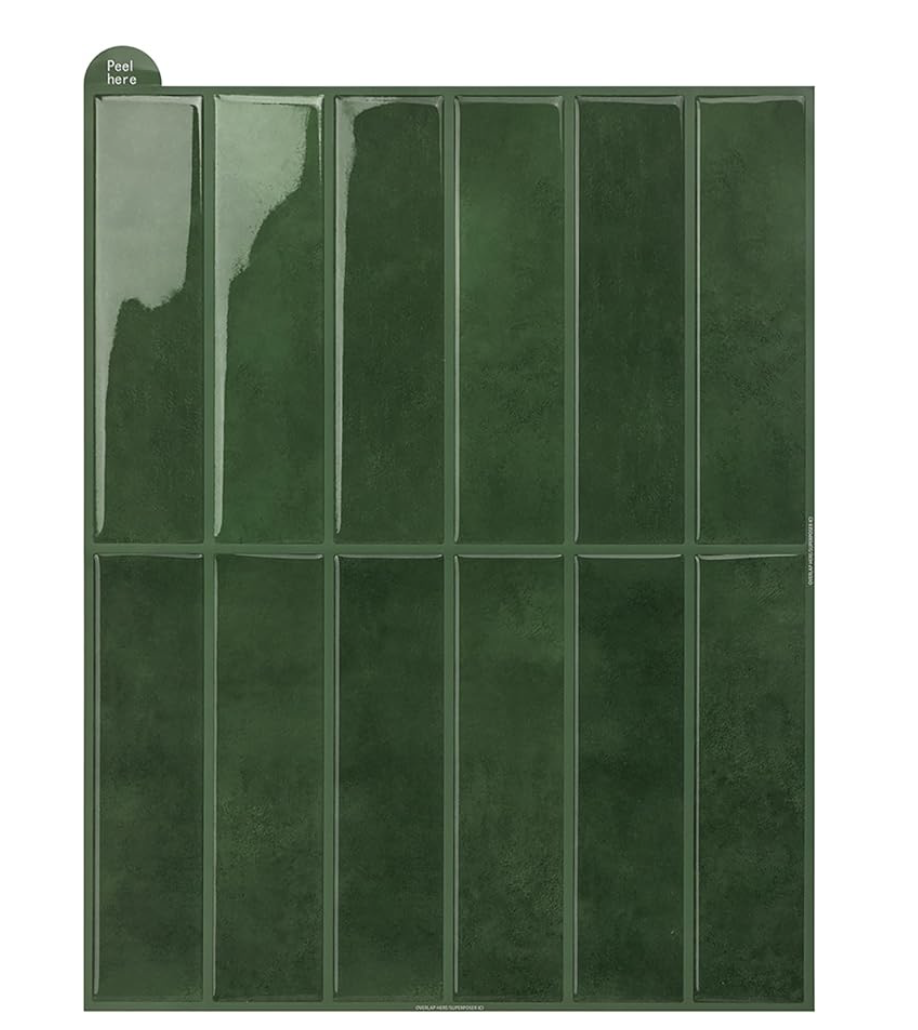 emerald green wall tile stickers