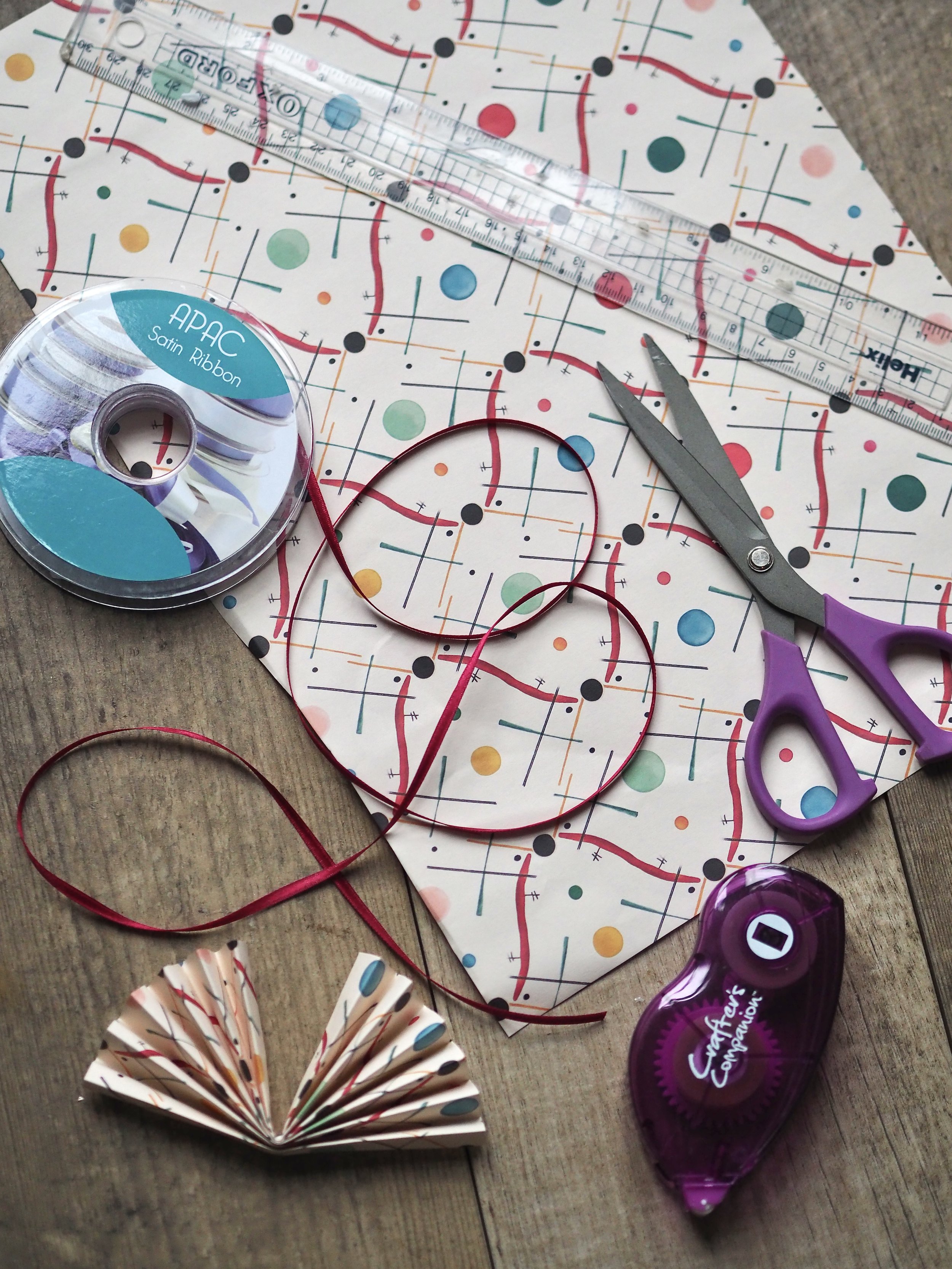 folded paper snowflake decoration