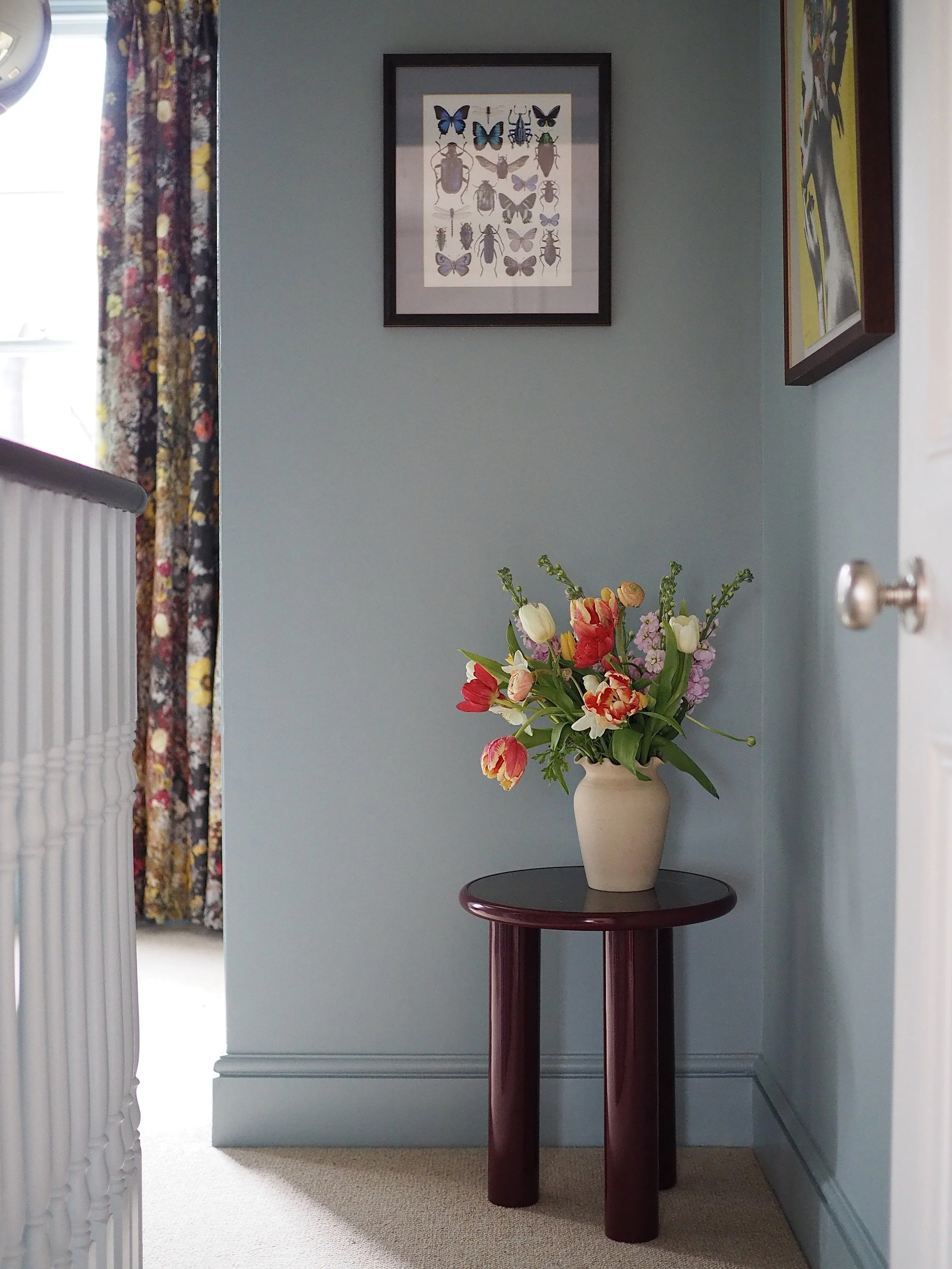 blue hallway