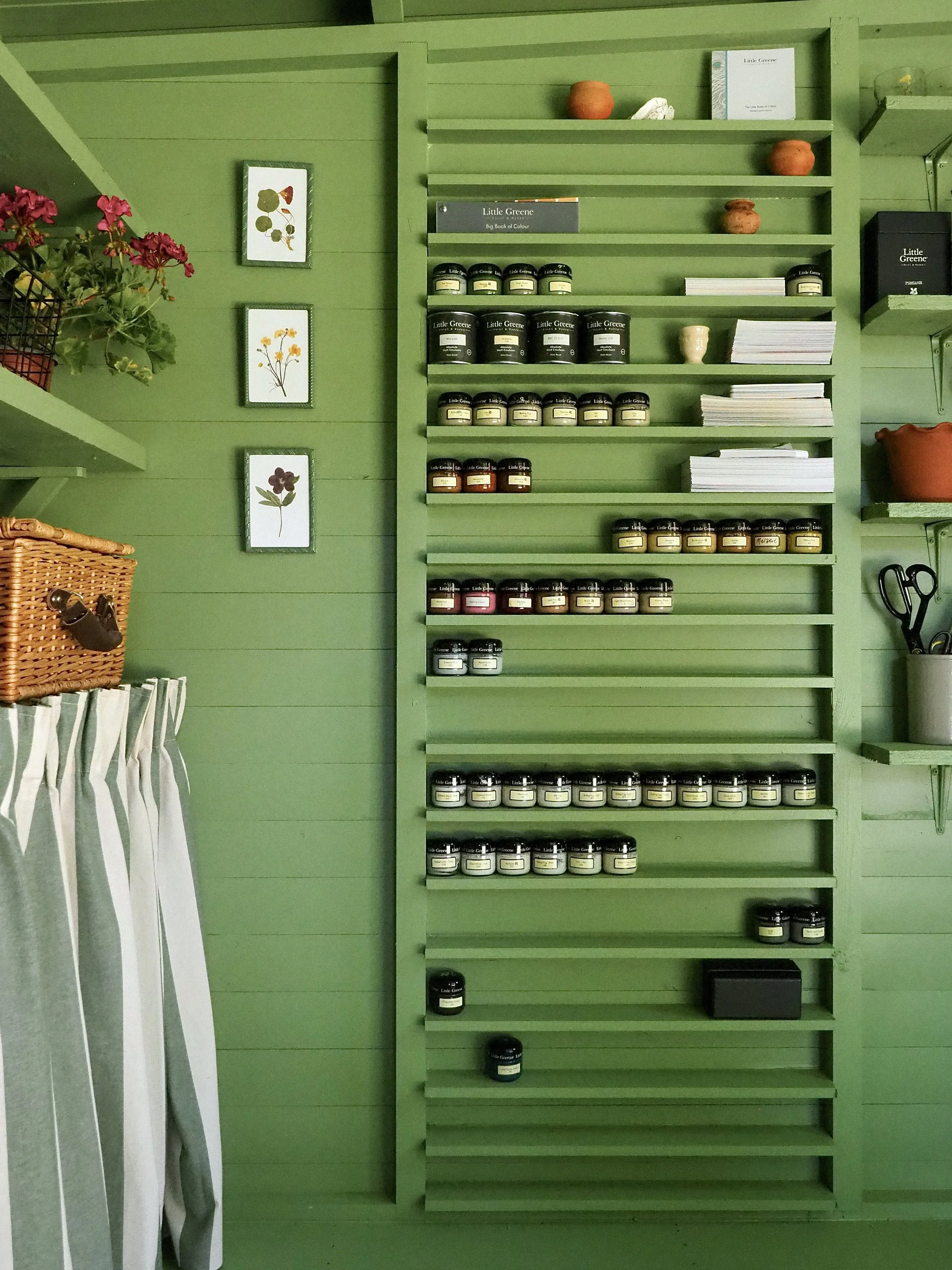 shelves for tester paint pots