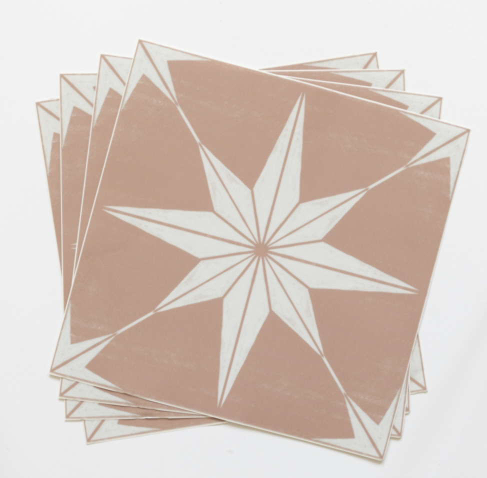 pink floor tiles stickers