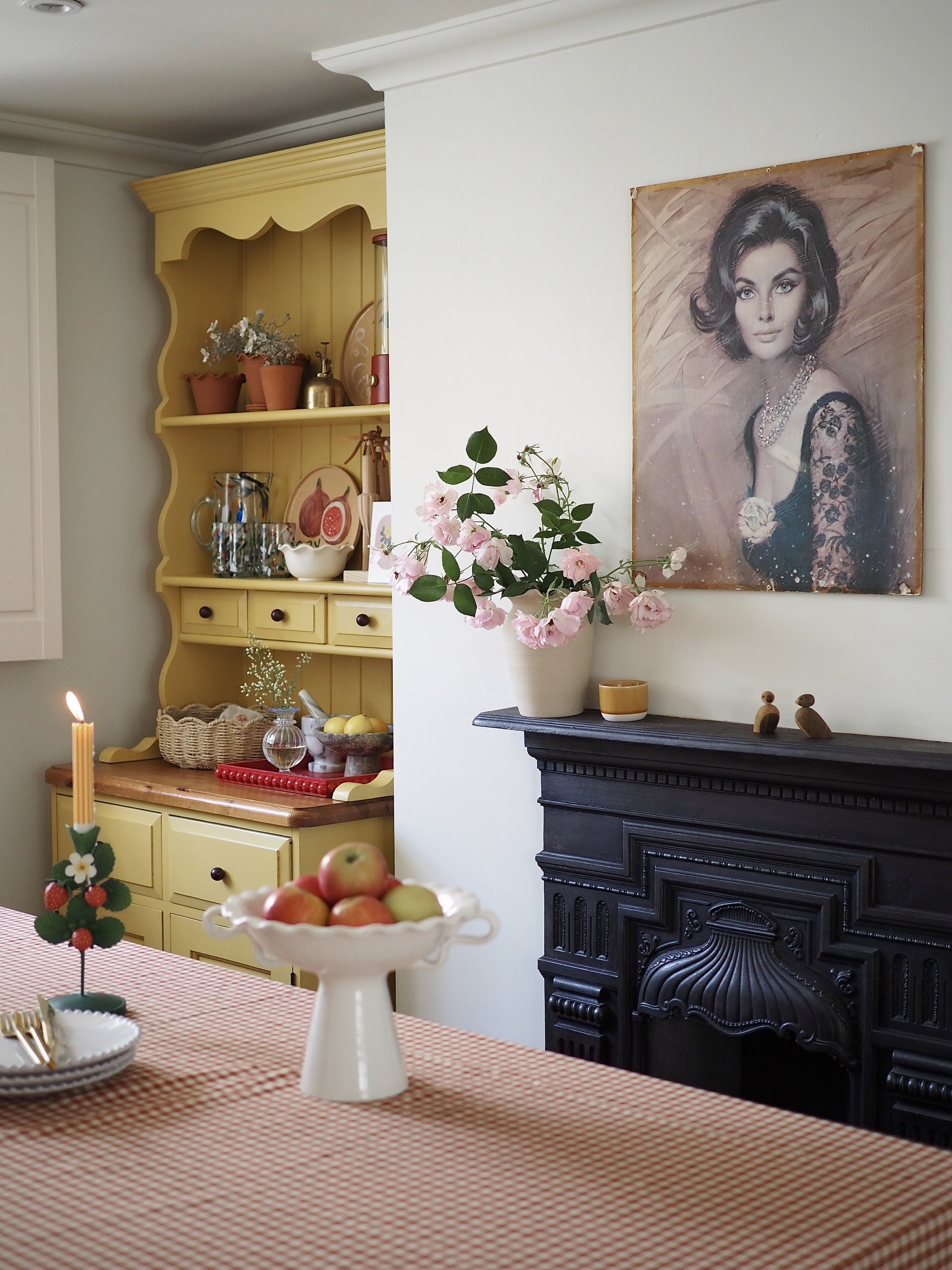 vintage art in a kitchen