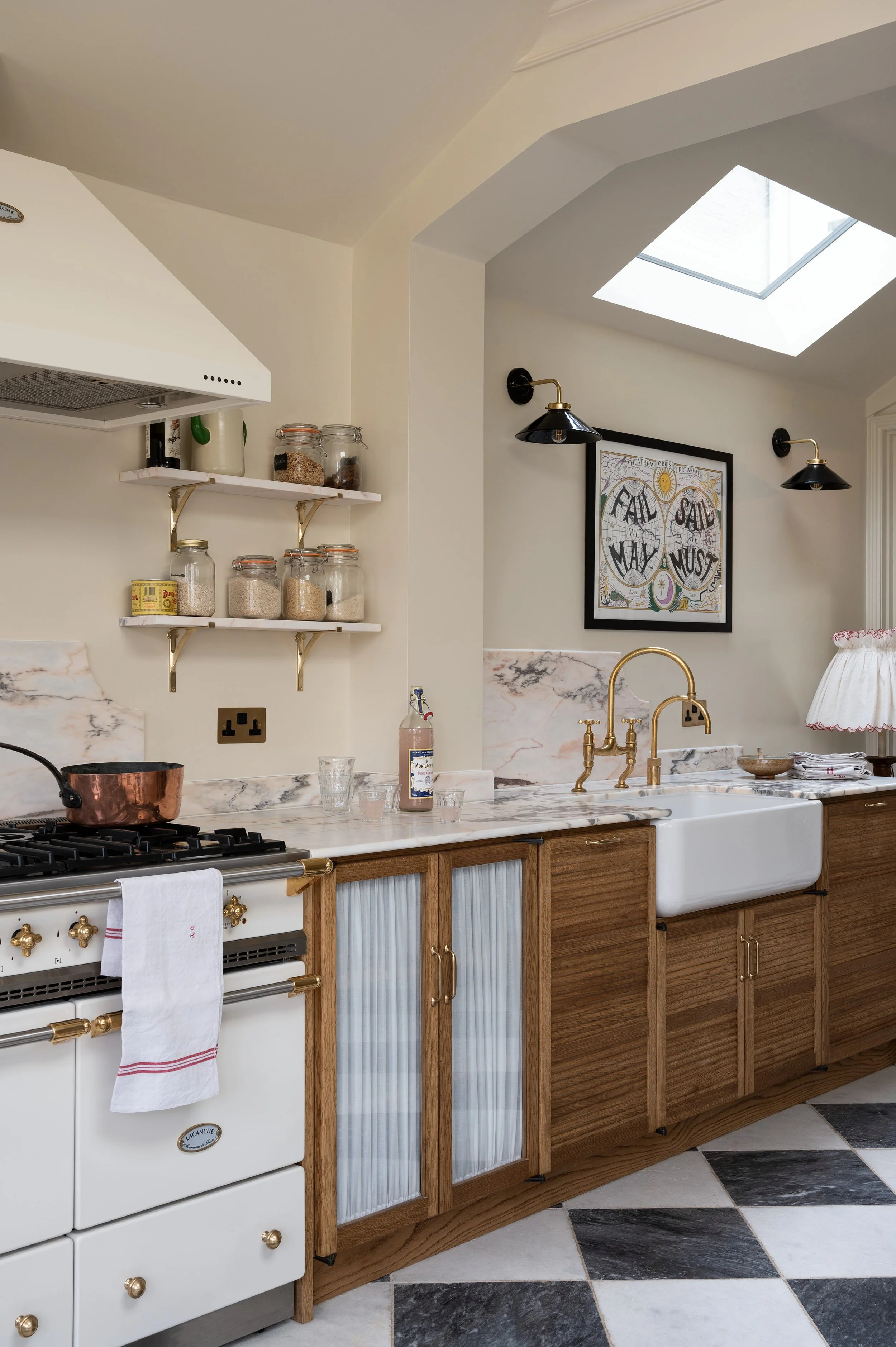 white kitchen gold tap