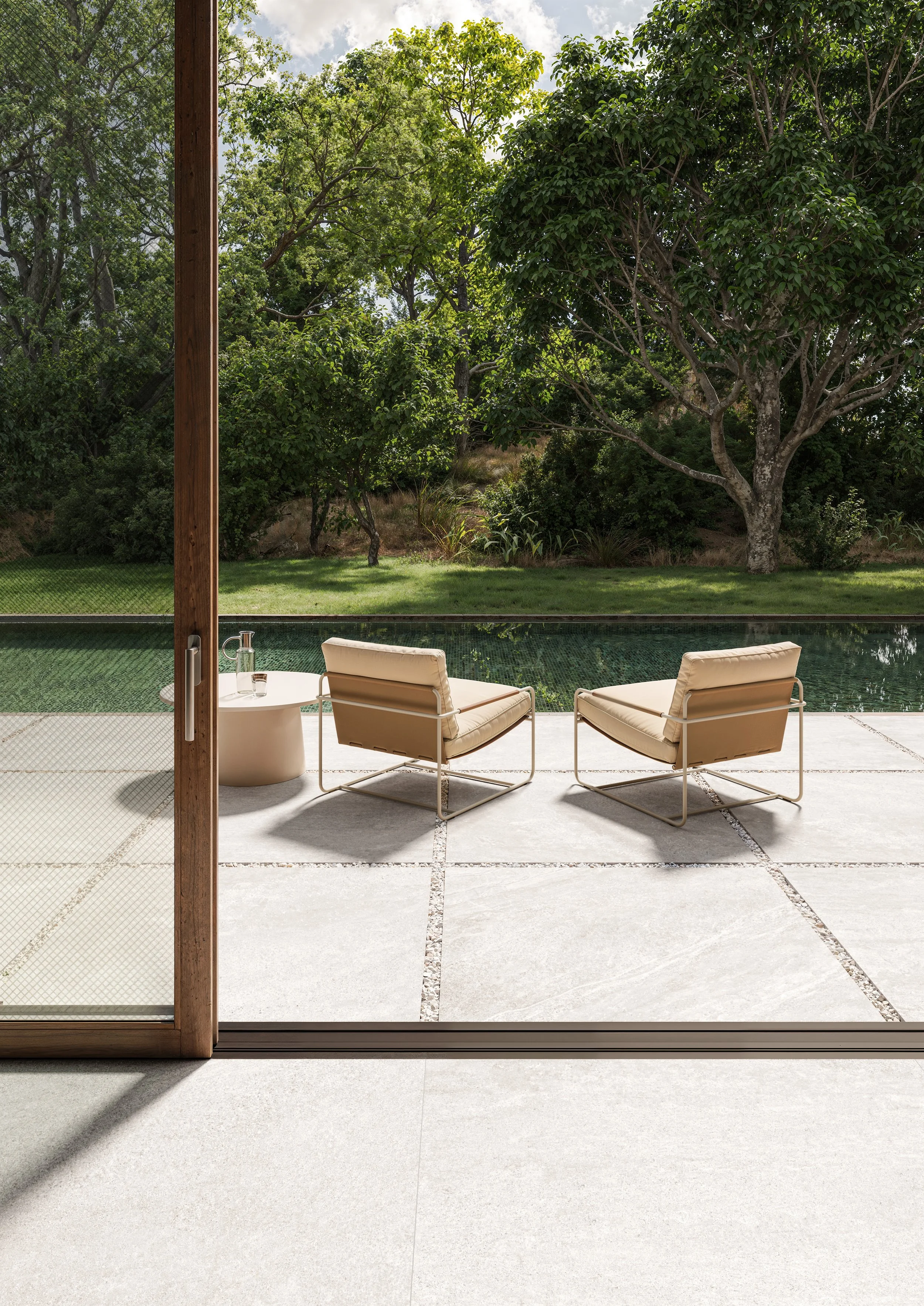 large scale outdoor tiles patio