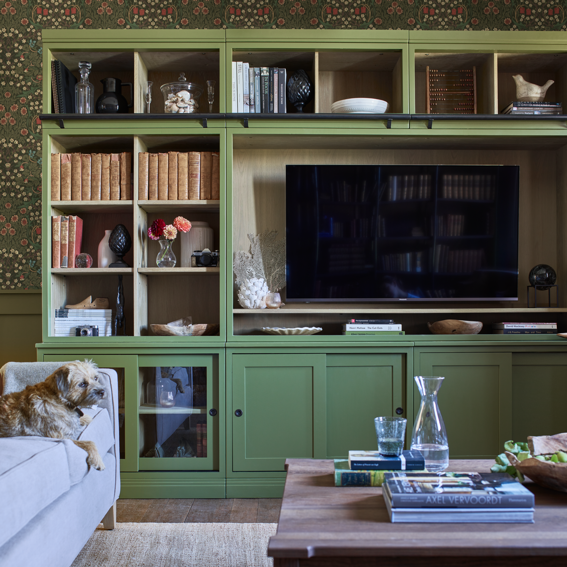 green bookcase by Neptune