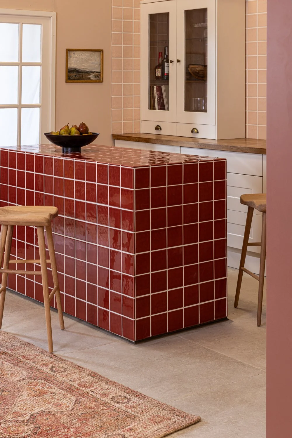 burgundy tiles