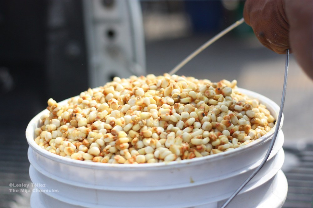 Nixtamalized corn — that’s dried corn treated with calcium hydroxide — in Hidalgo, Mexico.