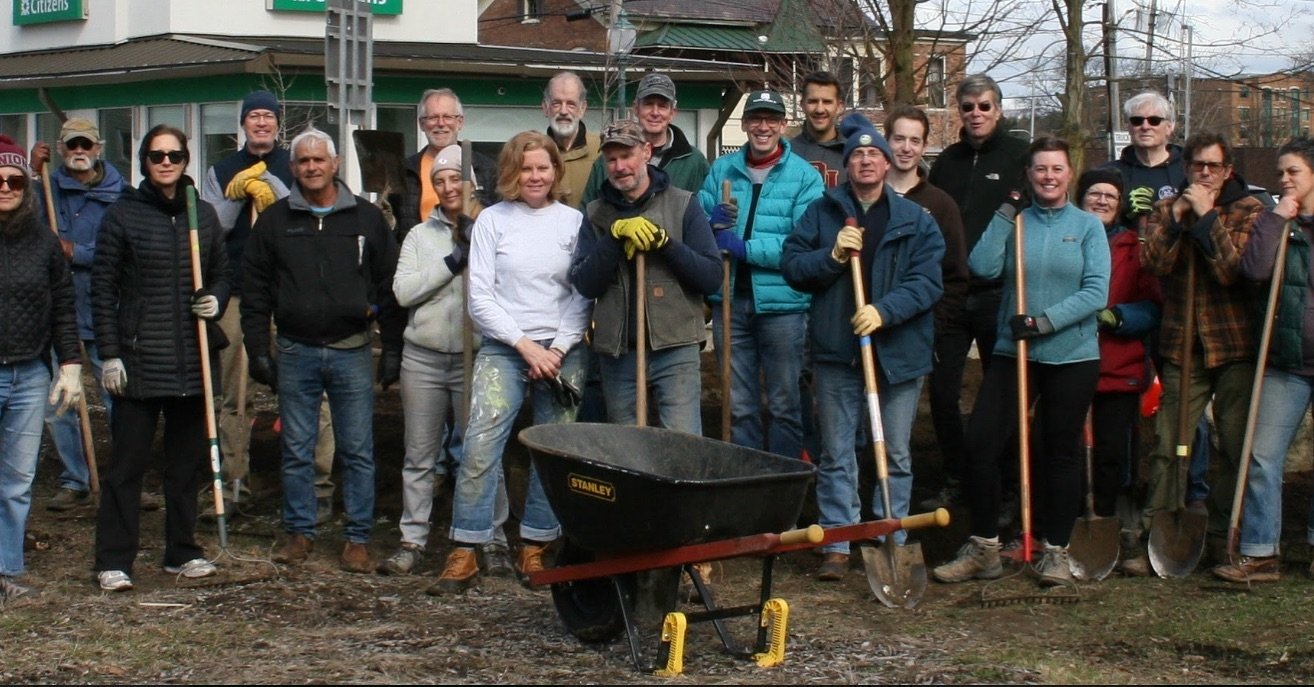 NATIVE LANDSCAPE | First volunteer work day of the season with the South Broadway Land Conservancy was a huge success! This group is on it. BYOW = Bring Your Own Wheelbarrow and did they ever. We moved soil and built berms throughout their 1/2 acre l