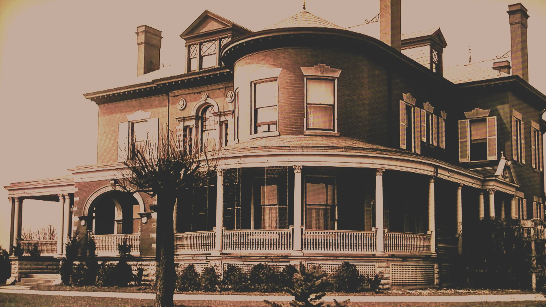The exterior of the Gatsby-like “Dream Palace.”