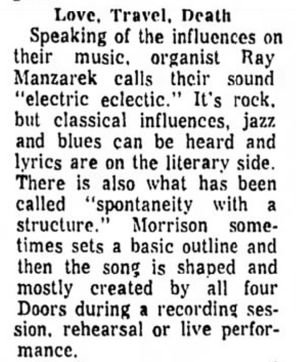 The jazz influences on rock music, according to Ray Manzarek