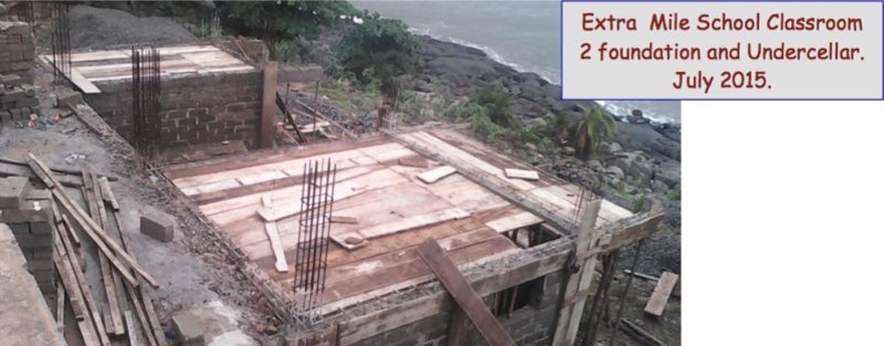 July 2015 - Timber shuttering for roof of undercellar.