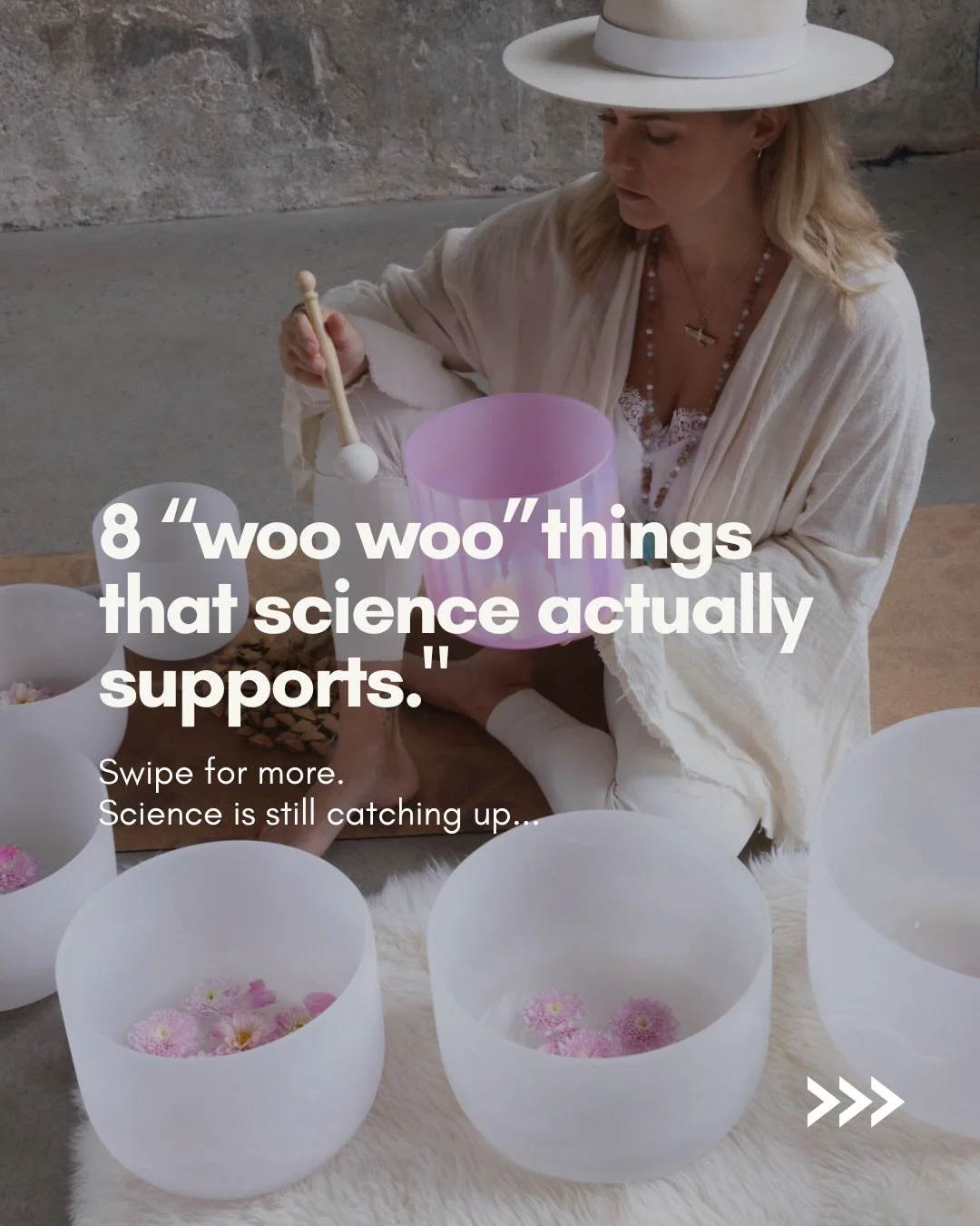 Swipe to read more 👉🏼

Science is still catching up&hellip;

For years, things like breathwork, sound healing, meditation, yoga and grounding have been labeled as &ldquo;woo.&rdquo;

Science is continuing to explore what many traditions have known 